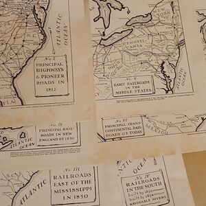 Vintage Map Prints Set